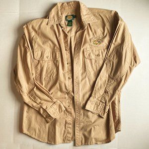 Cabela's Men's Mid-weight Casual Shirt w/ Embroidered Deer L REG Elbow Patches